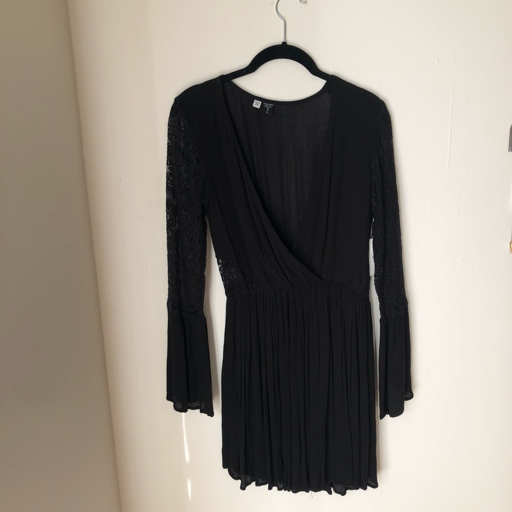 VOLCOM black lace inset dress